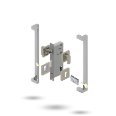 APEX SQ INDU 50BS 2P S 34/34 DC 146450 BRUSHED NICKEL