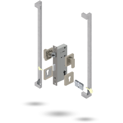 APEX SQ INDU 50BS 2P S 34/34 DC 146600 BRUSHED NICKEL