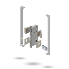 APEX SQ INDU 50BS 2P S 34/34 CT 143600 BRUSHED NICKEL