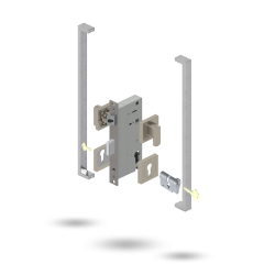 APEX SQ INDU 60BS 2P S 34/34 DC 143600 BRUSHED NICKEL