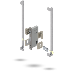 APEX SQ INDU 60BS 2P S 34/34 DC 146600 BRUSHED NICKEL