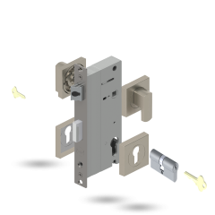 APEX SQ INDU 60BS 2P S 34/34 DC BRUSHED NICKEL