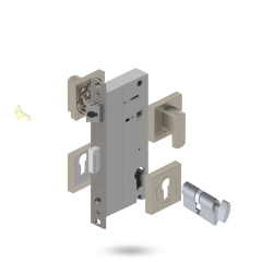APEX SQ INDU 60BS 2P S 34/34 CT BRUSHED NICKEL