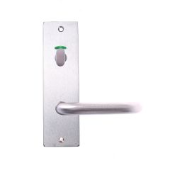 RF916 SQUARE END PLATE WITH PRIVACY INDICATOR TURN & 70 LEVER SATIN CHROME