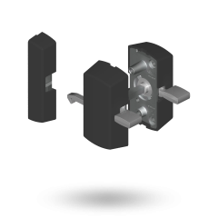 SELF LATCHING SLIDING DOOR LATCH - TRADE PACK BLACK