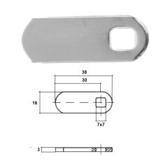 ABLOY STRAIGHT CAM A=38MM B=30MM