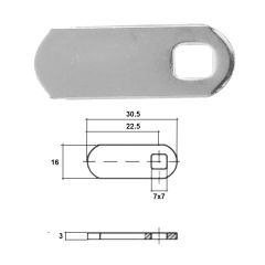 ABLOY STRAIGHT CAM A=30.5MM B=22.5MM