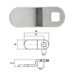ABLOY OFFSET CAM A=45MM B=37MM C=13.3MM