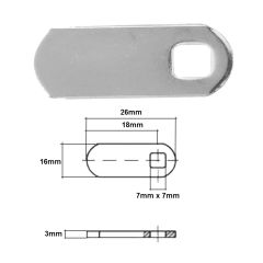 ABLOY STRAIGHT CAM A=26MM B=18MM