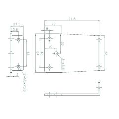 7726 SERIES STANDARD PA BRACKET L TYPE 7726/7714/724 SILVER