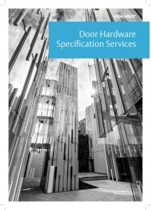 BROCHURE - SPECIFICATION BOOKLET