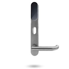 SMARTAIR ESCUTCHEON STANDALONE DDA LEVER- IMAX R4N MIFARE 64MM MORTICE KEY OVERRIDE STAINLESS STEEL