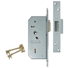 5 DETAINER MORT D/LATCH RH SATIN CHROME