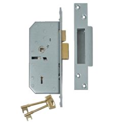 5 DETAINER MORTICE SASHLOCK LEFT HANDED SATIN CHROME