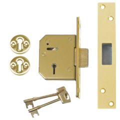 5 LEVER MORTICE D/LOCK PB DP