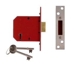 5 LEVER DEAD LOCK SATIN CHROME