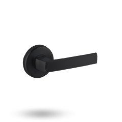 VELOCITY STD 63MM RND ROSE PASSAGE SET - MALTA ELECTRO BLACK ACE