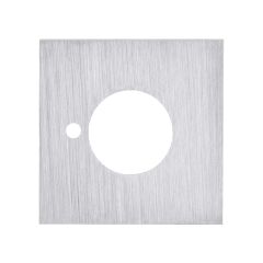 VELOCITY LARGE ROSE SQUARE TRIM PRIVACY SP - 1 PAIR SATIN CHROME PEARL