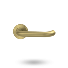 VIVID LEVER V2 PASSAGE SET WITH LATCH SATIN BRASS