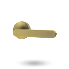 VIVID LEVER V3 PASSAGE SET WITH LATCH SATIN BRASS