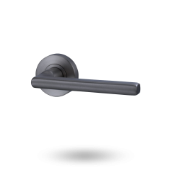 VIVID LEVER V4 PASSAGE SET WITH LATCH SATIN GUN METAL