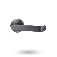 VIVID LEVER V1 PRIVACY SET WITH LATCH SATIN GUN METAL