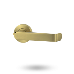 VIVID LEVER V1 PRIVACY SET WITH LATCH SATIN BRASS