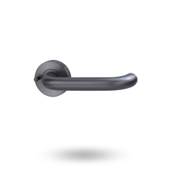 VIVID LEVER V2 PRIVACY SET WITH LATCH SATIN GUN METAL