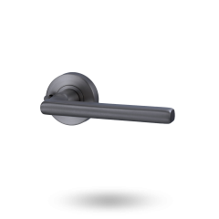 VIVID LEVER V4 PRIVACY SET WITH LATCH SATIN GUN METAL