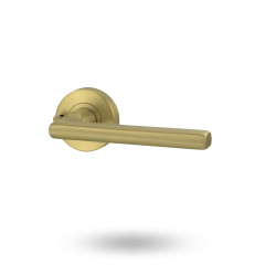 VIVID LEVER V4 PRIVACY SET WITH LATCH SATIN BRASS