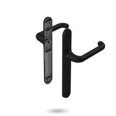 VERONA HANDLE SET - PASSAGE NON-LOCKING BLACK