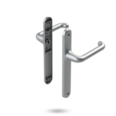 VERONA HANDLE SET - PASSAGE NON-LOCKING SATIN CHROME