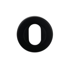 VELOCITY 55MM ROUND OVAL CYLINDER ESCUTCHEON ELECTRO BLACK ACE