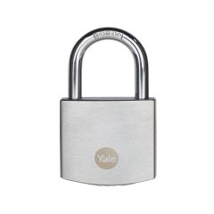 YALE PADLOCK BRASS 40MM - CHROME FINISH