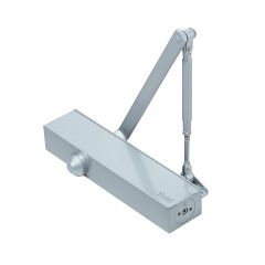 SIZE 2-4 POWER ADJUSTABLE DOOR CLOSER WITH BC & PA BRACKET SILVER
