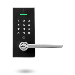 YALE LIBI KEYED DIGITAL LEVER SATIN NICKEL
