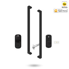 YALE ASSURE KEYED SMART-READY LOCK WITH PULL HANDLE SET MATT BLACK
