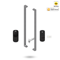 YALE ASSURE KEYED SMART-READY LOCK WITH PULL HANDLE SET MATT BLACK