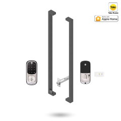 YALE ASSURE KEYED SMART-READY LOCK WITH PULL HANDLE SET SATIN NICKEL