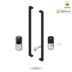 YALE ASSURE KEYED SMART-READY LOCK WITH PULL HANDLE SET SATIN NICKEL