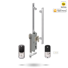 YALE ASSURE KEYED SMART-READY LOCK WITH APEX 141 ENTRANCE SET SATIN NICKEL