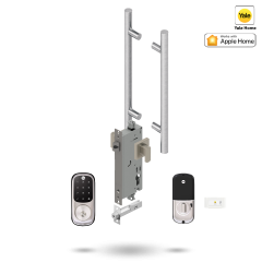YALE ASSURE KEYED SMART-READY LOCK WITH APEX 142 ENTRANCE SET SATIN NICKEL