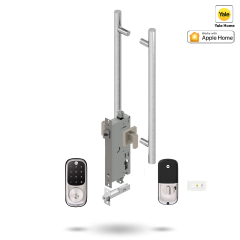 YALE ASSURE KEYED SMART-READY LOCK WITH APEX 142 ENTRANCE SET SATIN NICKEL