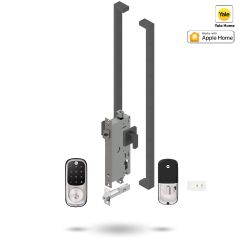 YALE ASSURE KEYED SMART-READY LOCK WITH APEX 143 ENTRANCE SET SATIN NICKEL