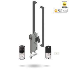 YALE ASSURE KEYED SMART-READY LOCK WITH APEX 143 ENTRANCE SET SATIN NICKEL