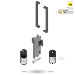 YALE ASSURE KEYED SMART-READY LOCK WITH APEX 143 ENTRANCE SET SATIN NICKEL