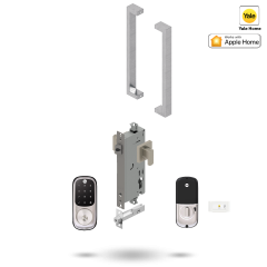 YALE ASSURE KEYED SMART-READY LOCK WITH APEX 143 ENTRANCE SET SATIN NICKEL