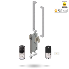 YALE ASSURE KEYED SMART-READY LOCK WITH APEX 143 ENTRANCE SET SATIN NICKEL