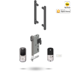 YALE ASSURE KEYED SMART-READY LOCK WITH APEX 145 ENTRANCE SET SATIN NICKEL