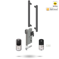 YALE ASSURE KEYED SMART-READY LOCK WITH APEX 145 ENTRANCE SET SATIN NICKEL